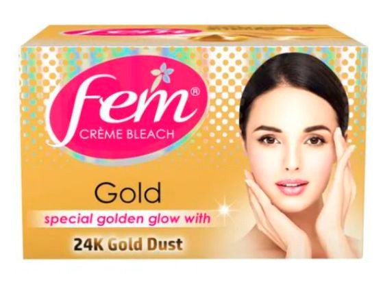 Fem 24K Gold Dust  Cream Bleach,8gm l Pack of 12